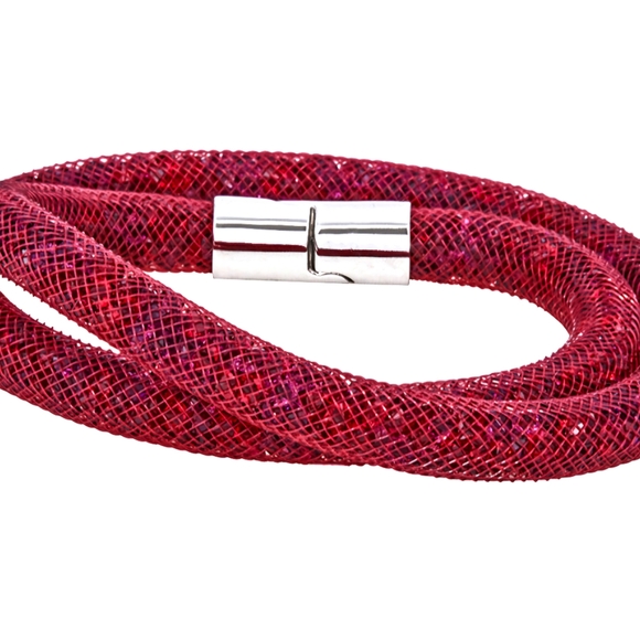 Swarovski Stardust Ruby Ladies Double Bracelet 5139748 ~ New - Picture 7 of 15